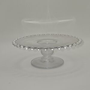 Imperial Candlewick Crystal Footed Cheese Stand/Sweets Compote 6inches Diameter